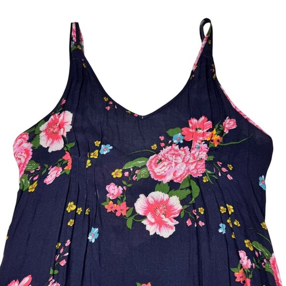 Free People Intimately Printed Floral Slip Dress Sz.M Midnight Blue Flowy Fairy - Picture 8 of 13